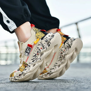 Breathable Designer Print Sneakers