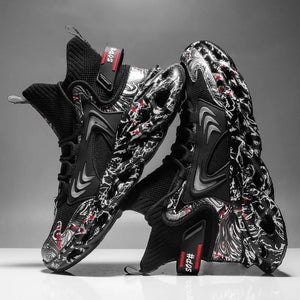 Breathable Designer Print Sneakers
