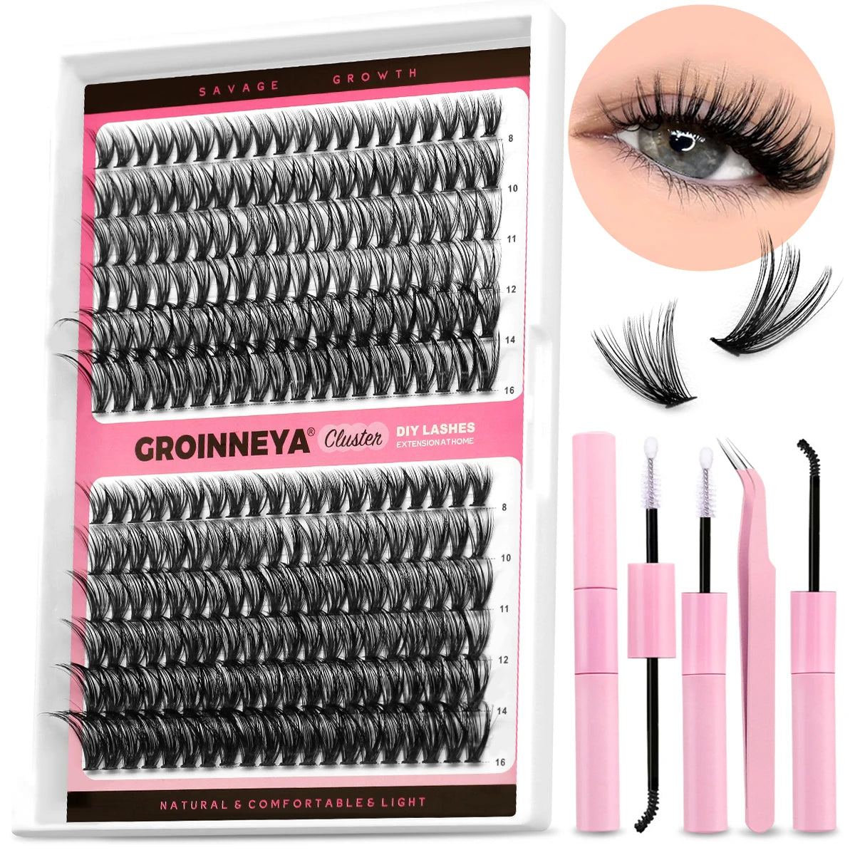 Lash Extension Kit With Lash Bond and Seal Makeup Tools