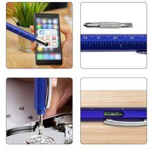 Multi-function 6 In1 Metal Ballpoint Pen Screwdriver