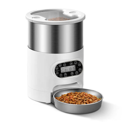 Cat Timing Smart APP Stainless Steel Double Meal Cat Feeder