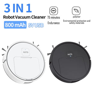 3-in-1 1000Pa Suction Robotic Vacuum and Mop Combo