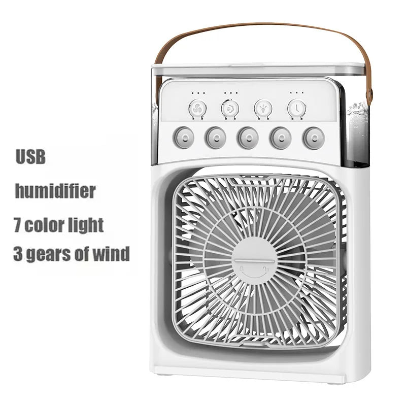 3 In 1 Small Fan Air Conditioner LED Night Light