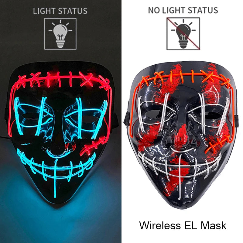 The Purge Horror Wireless LED Glow Mask