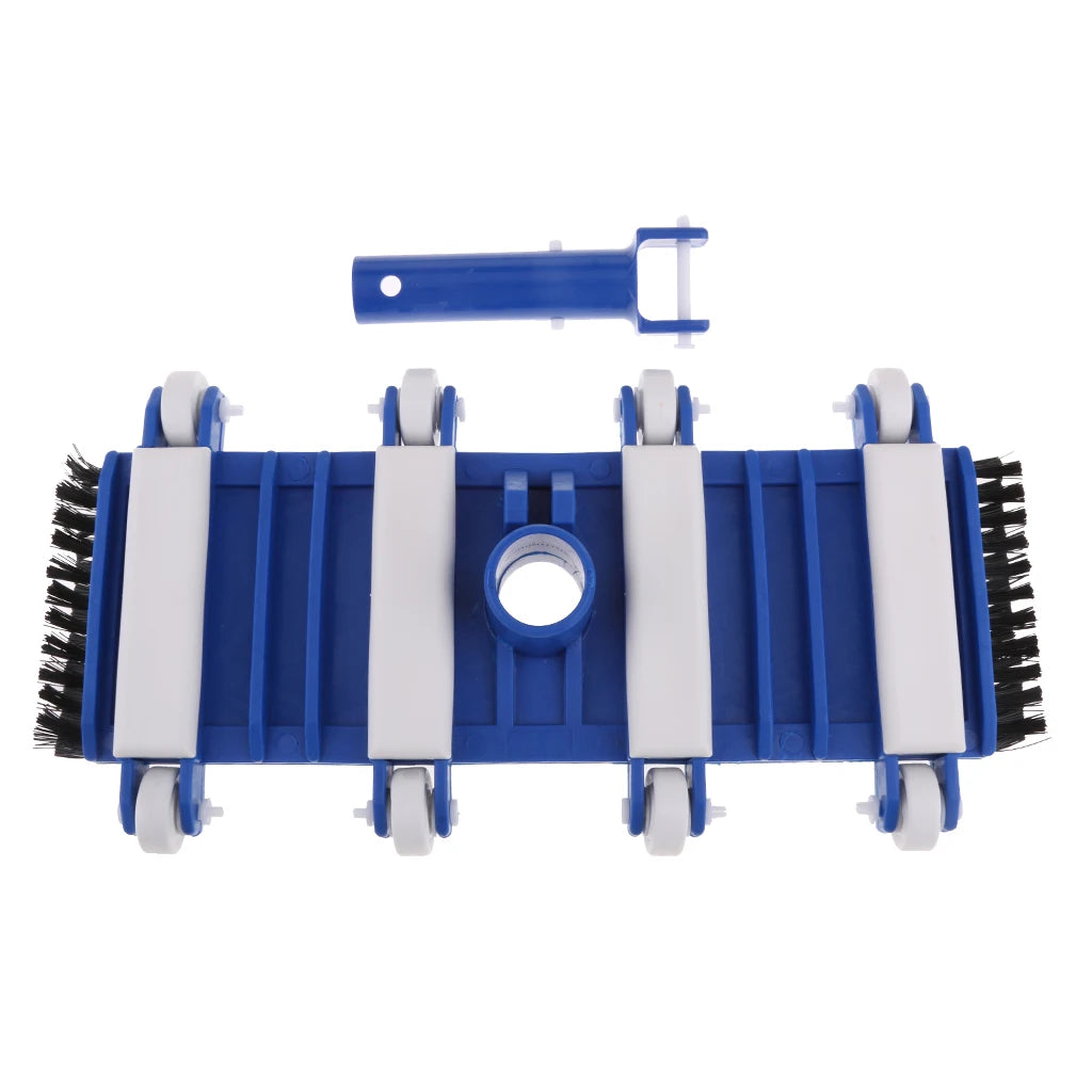 14" Swimming Pool Vacuum Head with Brush & Suction Wheel