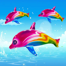 Colorful Inflatable Dolphin Pool Beach Toy