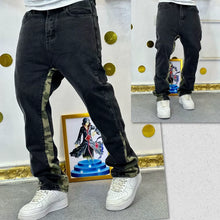 Distressed Vibe Bell Bottom Clean Fit Woodworking Jeans