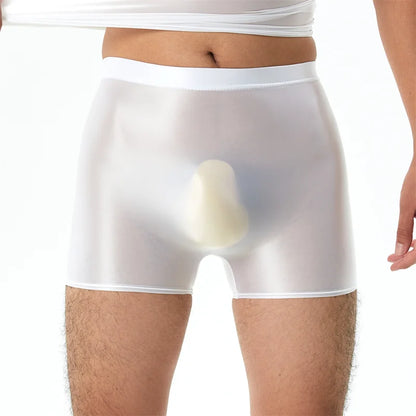 Shiny Glossy Transparent Ultra-thin Boxer Briefs