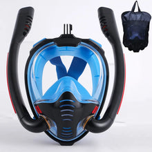 Double Tube Silicone Full Dry Diving Mask