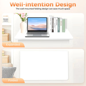60*40cm Wall Mounted Floating Computer Work Table