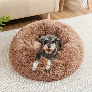 Round Super Soft Plush Dog Bed