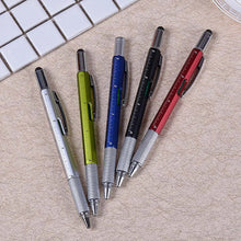 Multi-function 6 In1 Metal Ballpoint Pen Screwdriver
