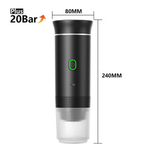 Wireless Electric Portable Espresso Coffee Machine for Car & Home Camping
