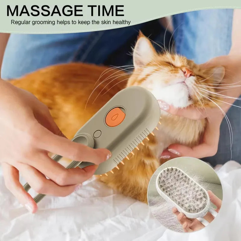 Pet Steam Cat Comb Electric Sprayer for Massage