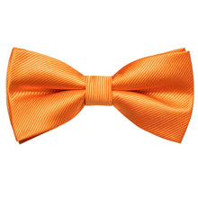 Solid Silk Bow Tie Hanky Cuff Links Set