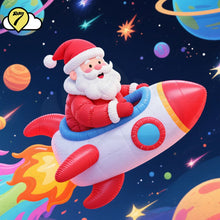 10FT Giant Christmas inflatable Santa Claus with Rocket