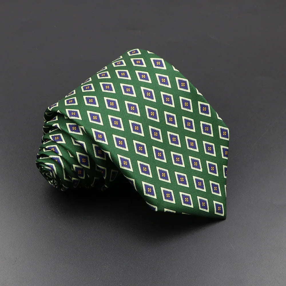 Silk 7.5cm Soft Colorful Novelty Necktie