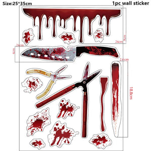 Halloween Bloody Wall Stickers Decorations