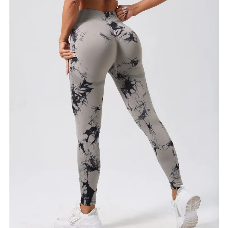 Seamless Tie Dye High Waist Leggings