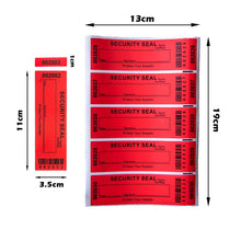 Red Large 35x120mm Tamper Evident Labels