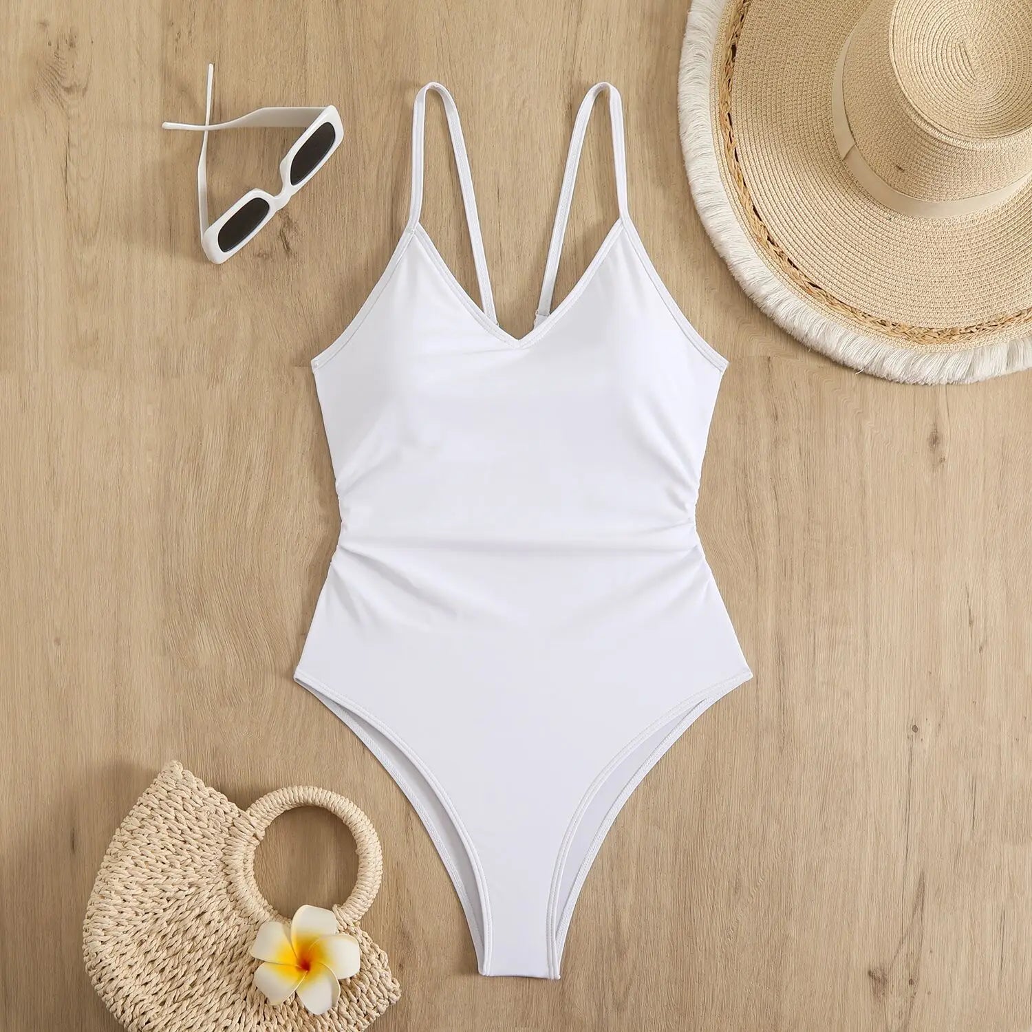 One Piece High Leg Bathing Suit