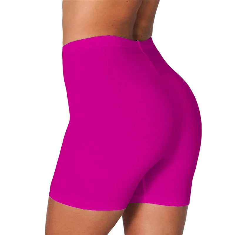 Women's Thin Slim Fit High Waist Fitness Shorts