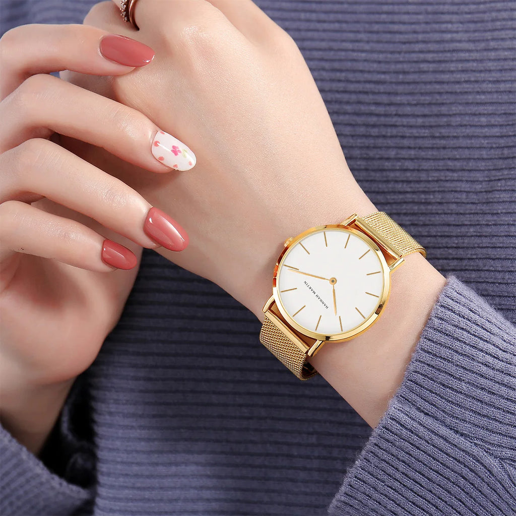 HANNAH MARTIN Stainless Steel Japan Quartz Movement Watch