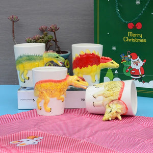 Cartoon 3D Ceramic Cute Dinosaur Shaped Animal Cup