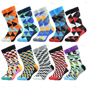 Colorful Designer Print Combed Cotton Socks