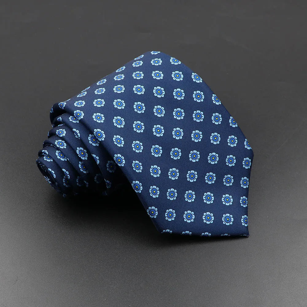 Silk 7.5cm Soft Colorful Novelty Necktie