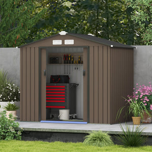 Garden Storage Unit w/ Locking Door Foundation Kit Air Vent