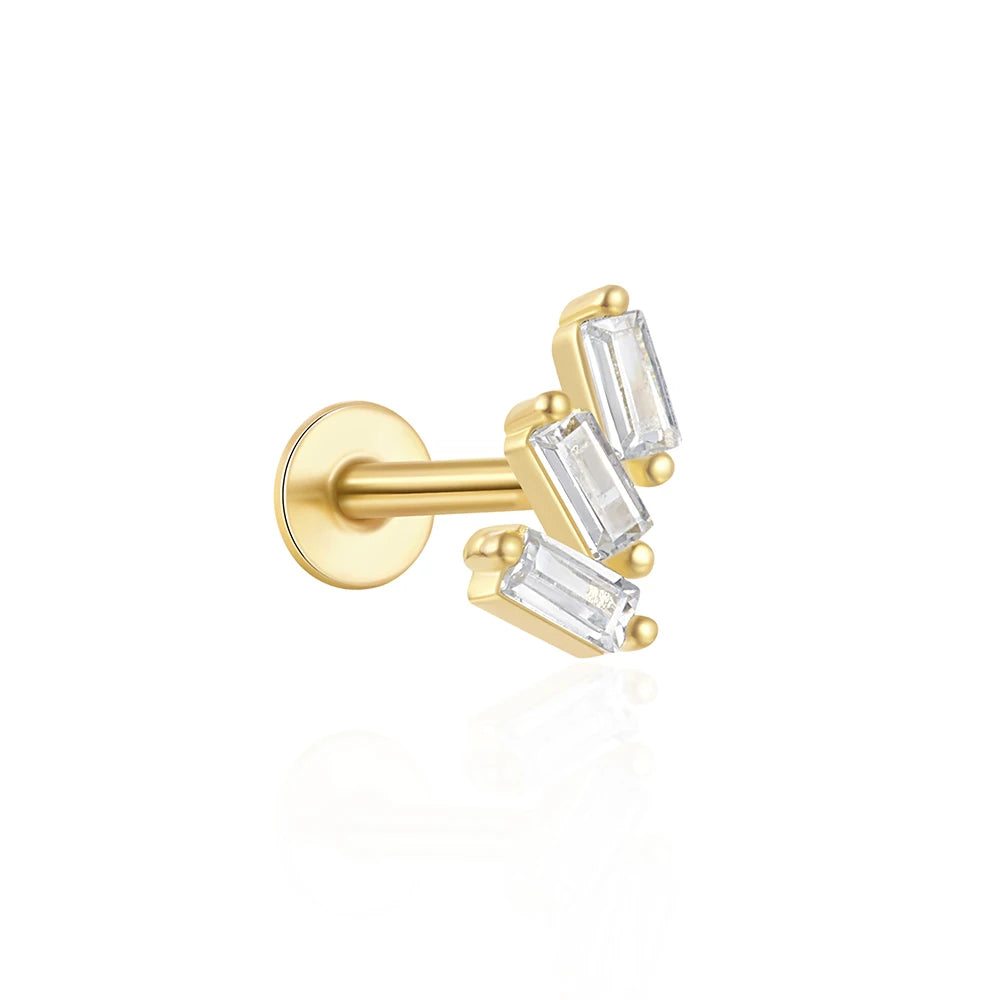 CANNER Simple Flat Head Pierced Stud Earrings