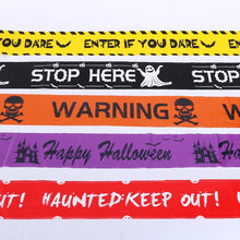 Halloween Props Warning line Plastic Skull Head Warning Tape