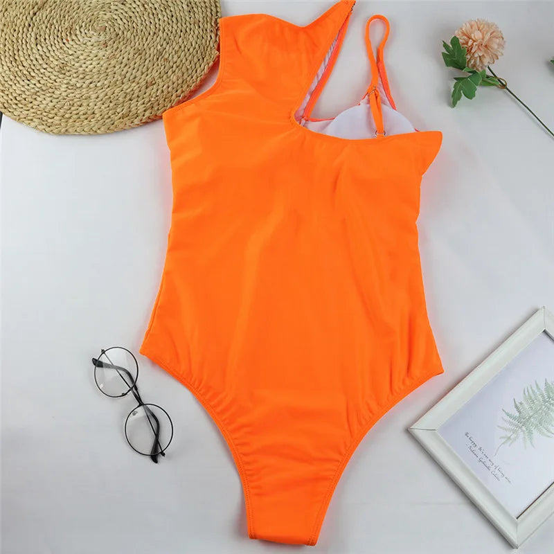 Shiny Stylish One-Piece Swimwear