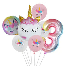 7pcs Unicorn Themed Party Balloons
