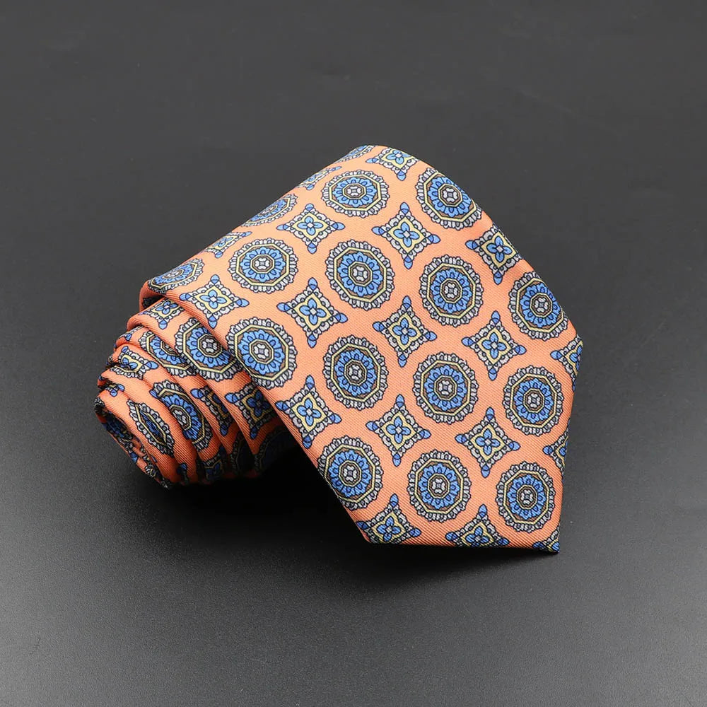Silk 7.5cm Soft Colorful Novelty Necktie