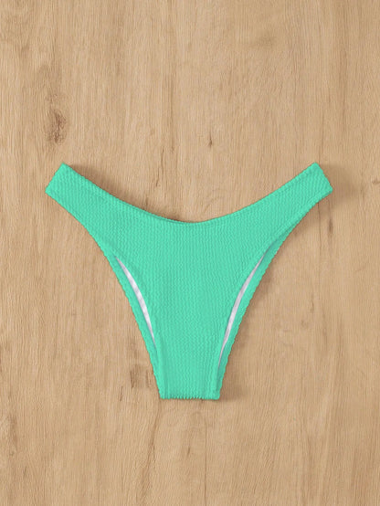 Three Point Non-Steel Ring Gathered Tail Wave Swimsuit