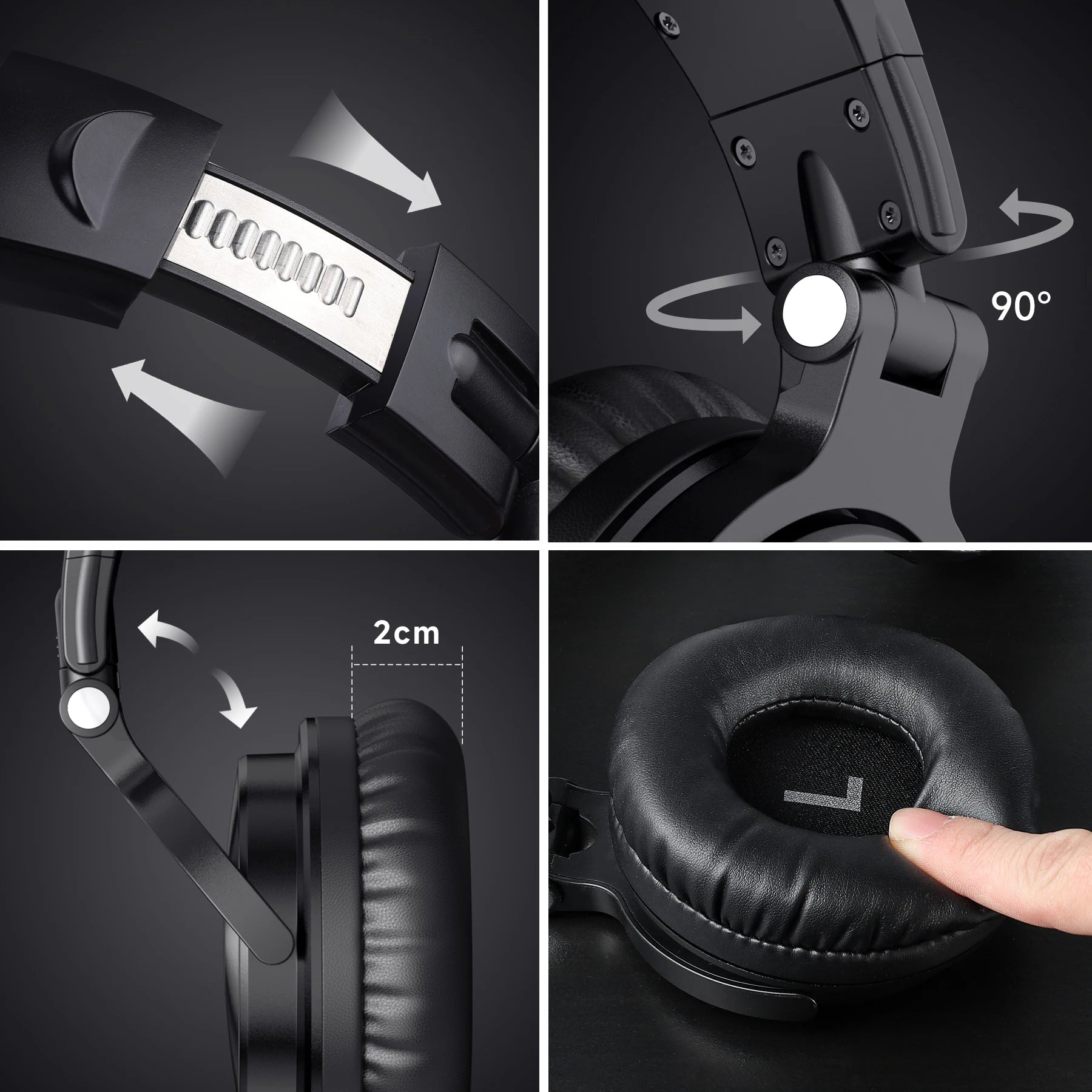 Oneodio Pro C Wireless Headphones Bluetooth 5.2 Deep Bass Stereo with Mic