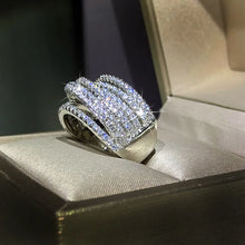 Huitan Micro Paved Cubic Zirconia Modern Design Ring