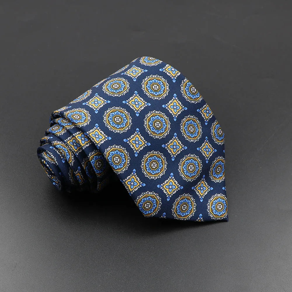 Silk 7.5cm Soft Colorful Novelty Necktie