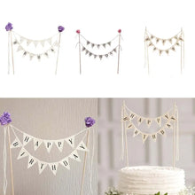 Birthday Cake Flag Topper Decoration