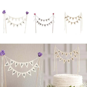 Birthday Cake Flag Topper Decoration