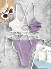 Brazilian Two-piece Two-tone Swimsuit