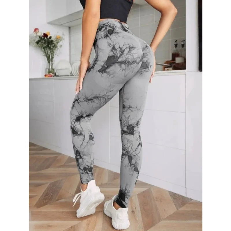 Seamless High Waist Tie Dye Leggings
