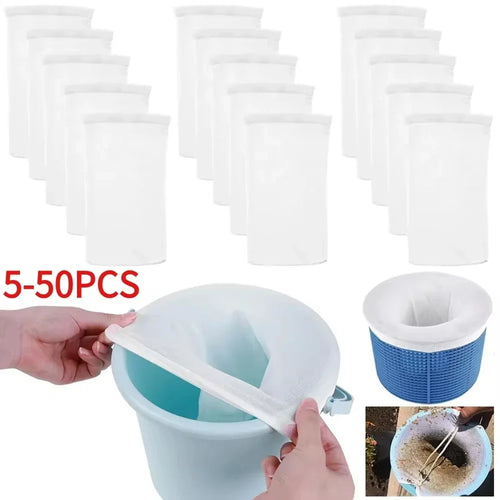 5-50Pcs Pool Skimmer Socks - Reusable Fine Mesh Filters