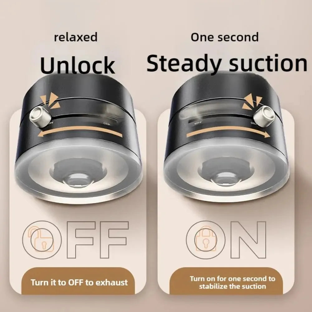 Double Sided Hands-Free Vacuum Adsorption Magnetic Suction Cup Phone Mount