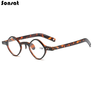 Retro Small Frame Anti-Blue Light Blocking Reading Glasses