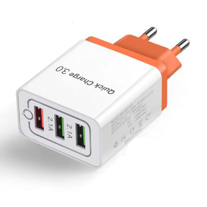 4 Port USB 45W USB Charger Fast Charge QC 3.0 Wall Charging