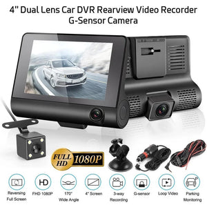 4" Black Box Car DVR Dashcam IPS HD Screen 1080P