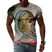 Spanish Impressionist Master Picasso Oil Painting 3D Print T-shirt